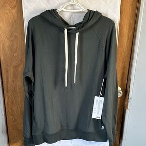 Feat Dark Gray Hoodie with White Accents